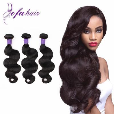 Natural black color loose wave virgin human hair 100g per bundle