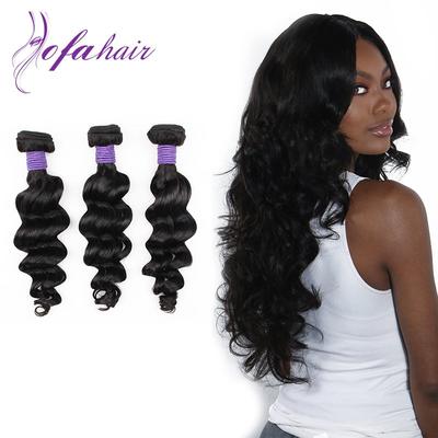 Glory big wavy style for black lady natural black color human hair loose wave